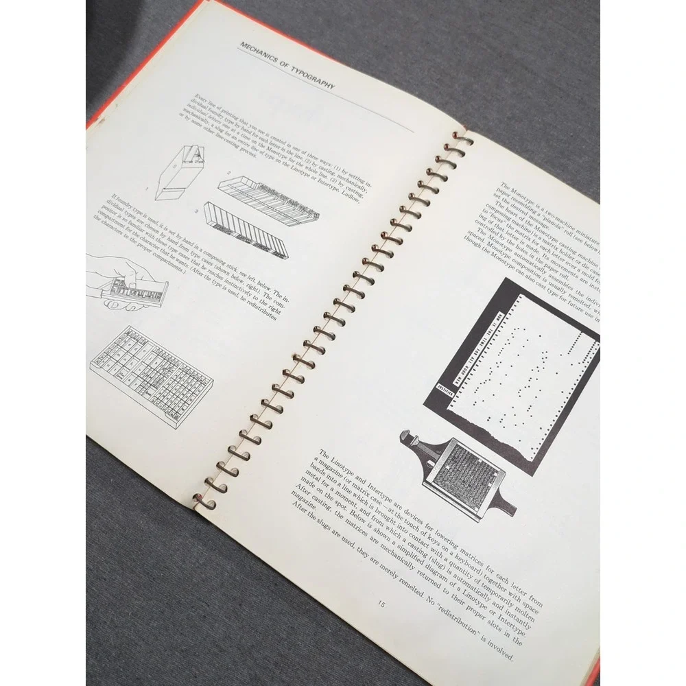 1966 Type & Lettering William Longyear‎  VTG Revised 4th Edition Spiral Bound HC